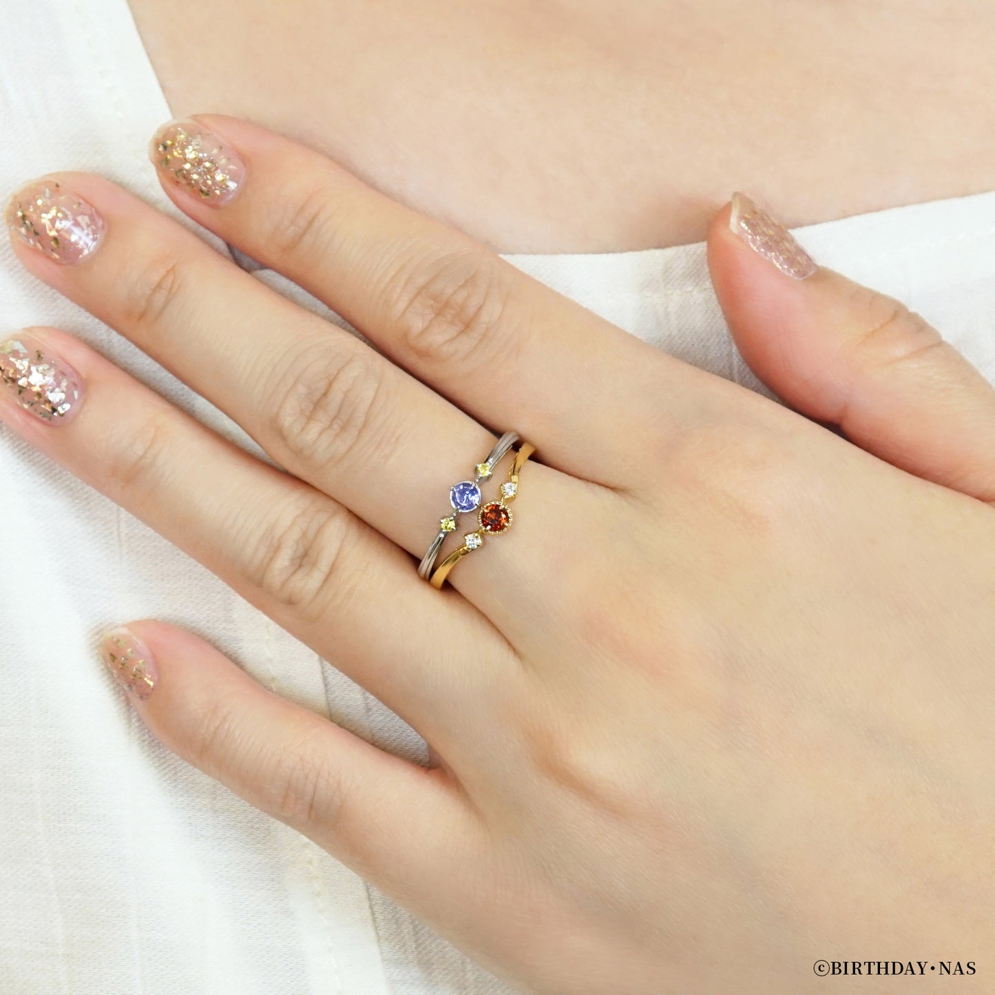 アニメ『ふしぎ星の☆ふたご姫』天然石リング(ブライト)【8月下旬お届け】