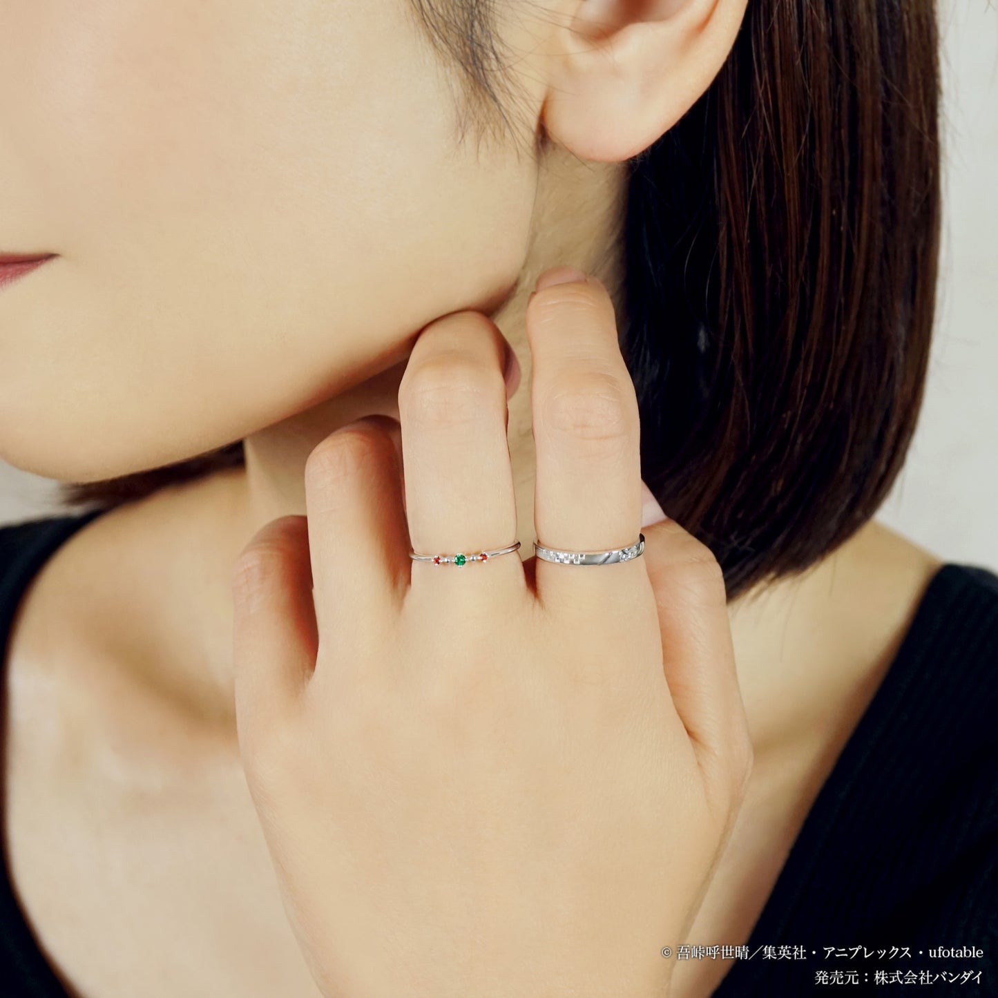 アニメ「鬼滅の刃」シルバーセットリング（竈門炭治郎）【3月下旬お届け】