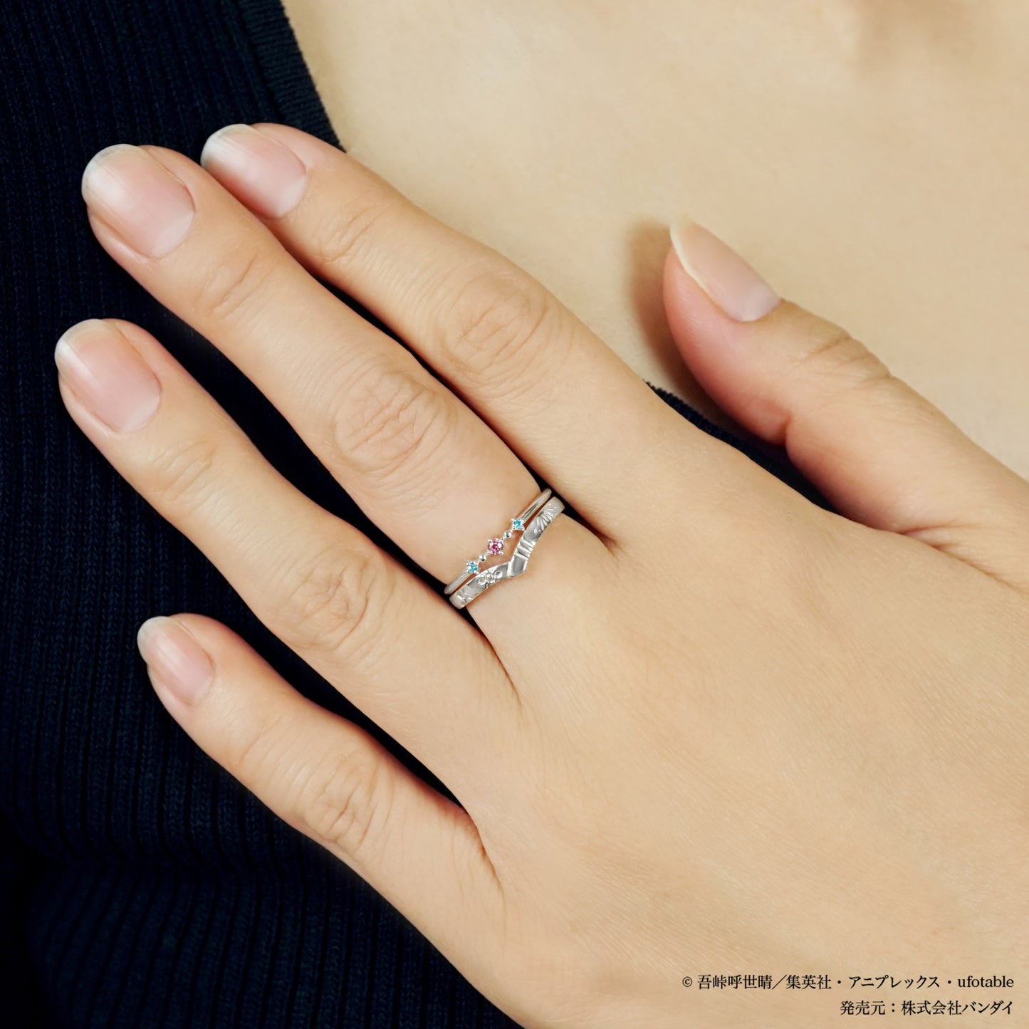 アニメ「鬼滅の刃」シルバーセットリング（狛治・恋雪）【3月下旬お届け】